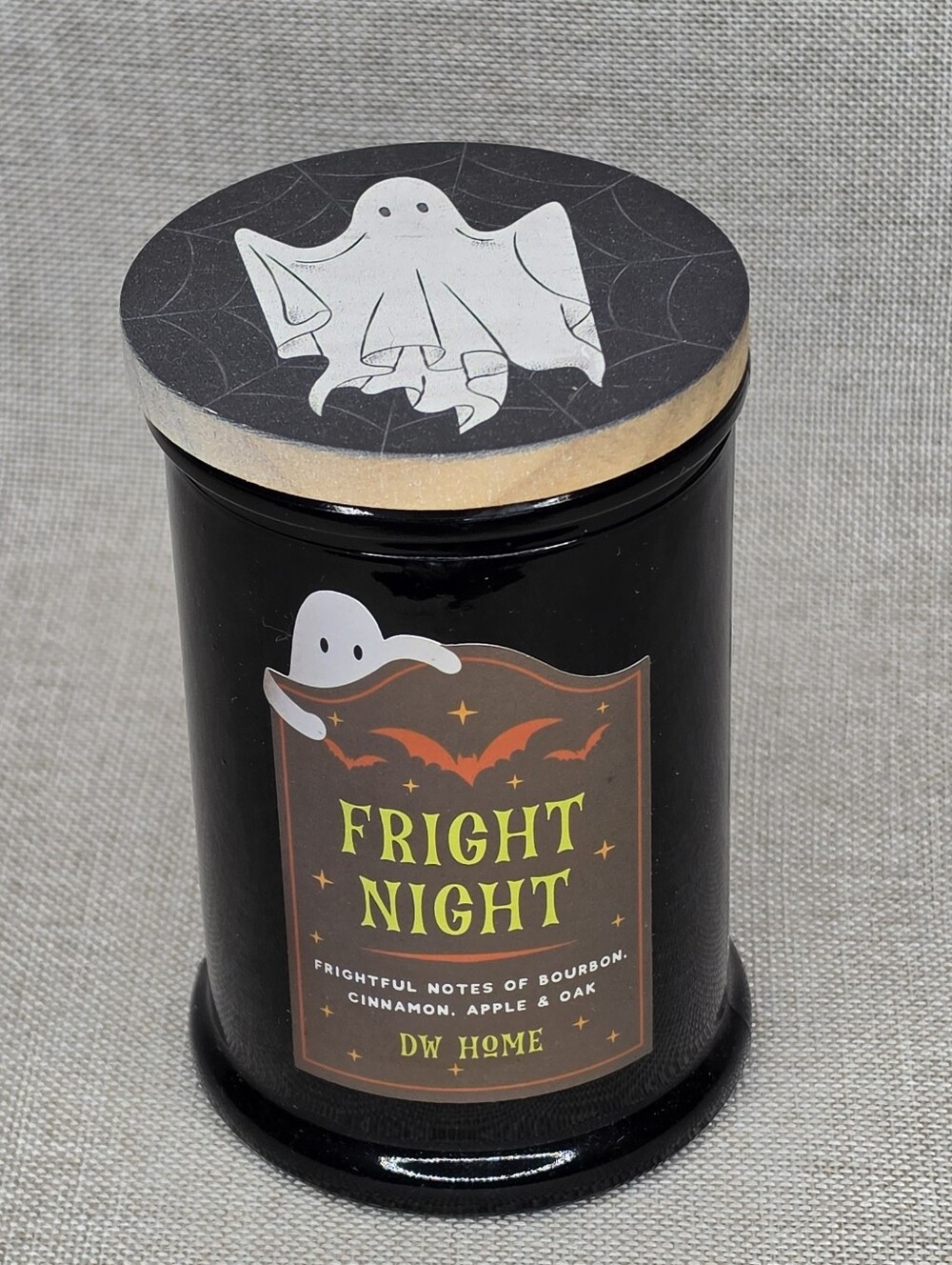 DW Home Black & White 'Fright Night' Halloween Decorative Scented Candle New